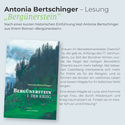 Bergünerstein-Lesung Waltensburg