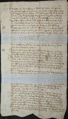 Der Strassenvertrag von 1603 mit den Klebstreifen